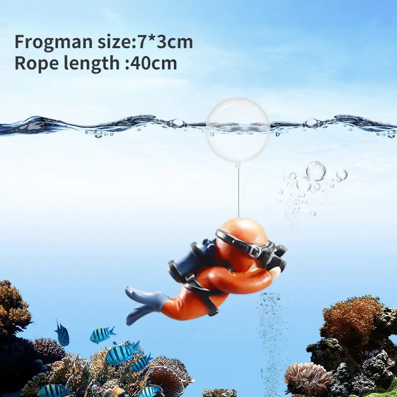 Aquarium Frogman Ornaments