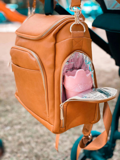 Chloe - Caramel Style Savvy Baby Backpack