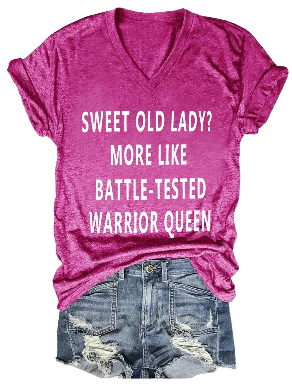 Women's "Sweet Old Lady" Print Tee (various colors)