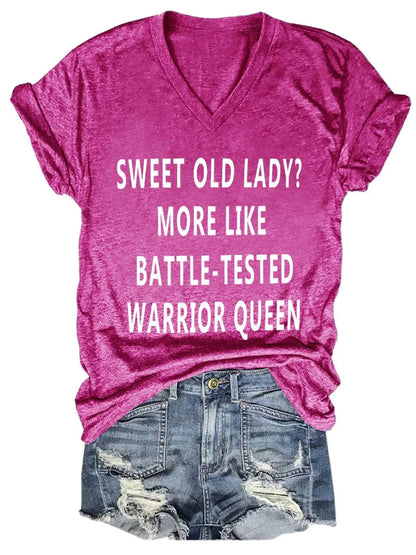 Women's "Sweet Old Lady" Print Tee (various colors)