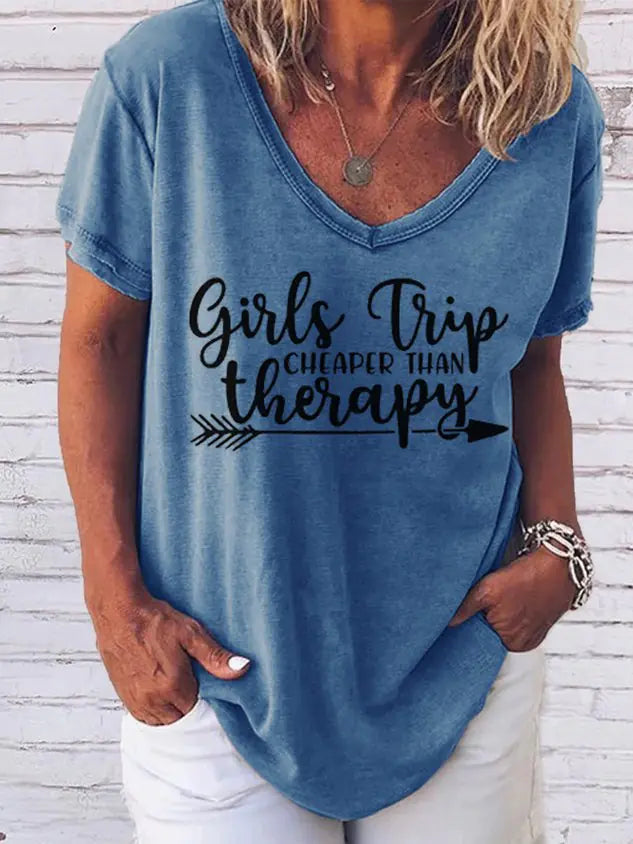 Women Girl's Trip Therapy Tee (various colors)