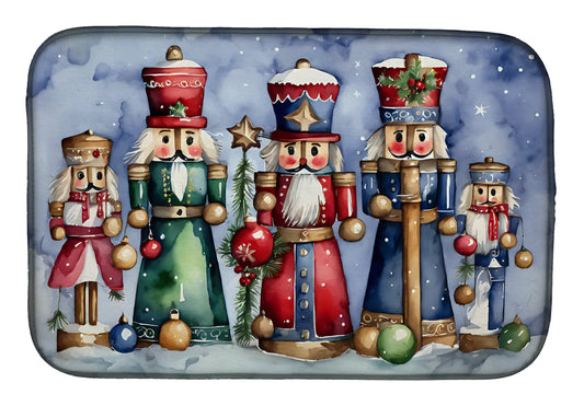 Christmas Nutcrackers Dish Drying Mat