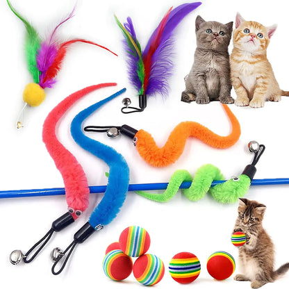 Interactive Feather & Ball Cat Toys