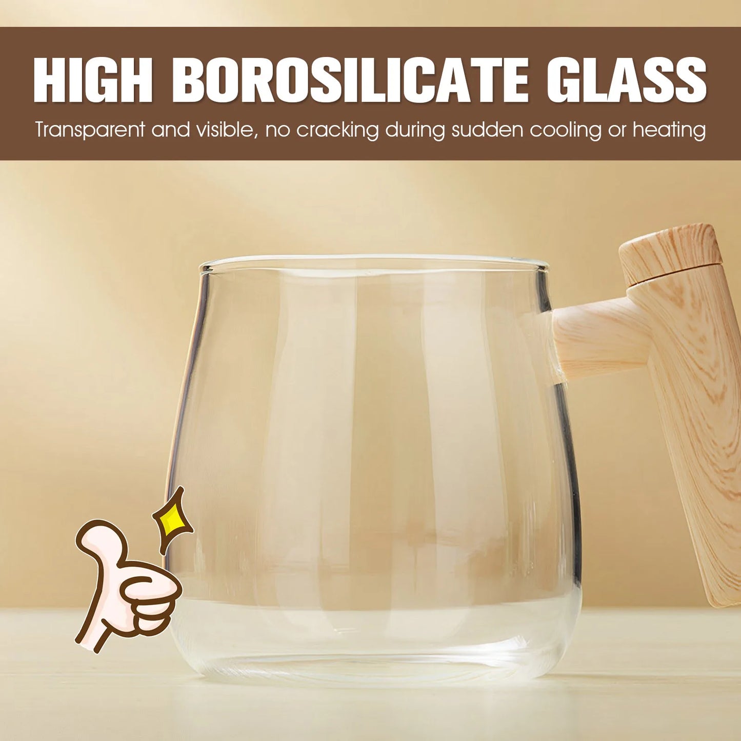 AutoBlend Glass Mug (keep drink lump free)