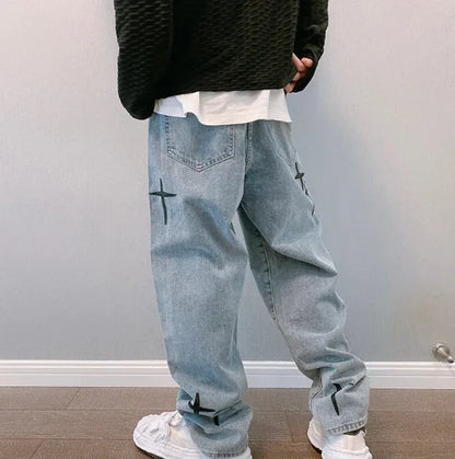 Baggy Wide Leg Cargo Jeans