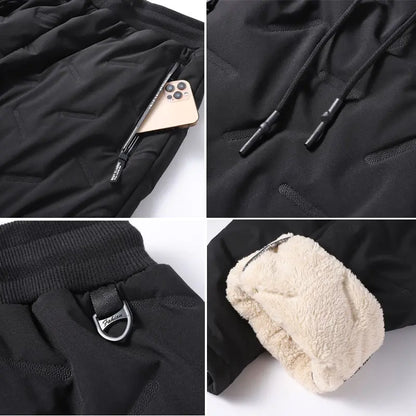 Winter Men Lambswool Lined Sweatpants (unisex)