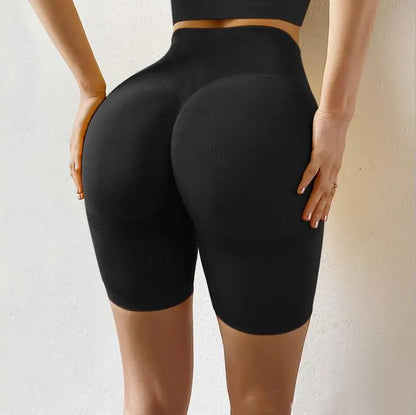 Slim Fit High Waist Soft Nylon Yoga Shorts (10 colors)