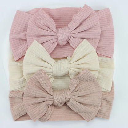 3Pcs/Lot Knit Baby Headband Bow Set (various colors)