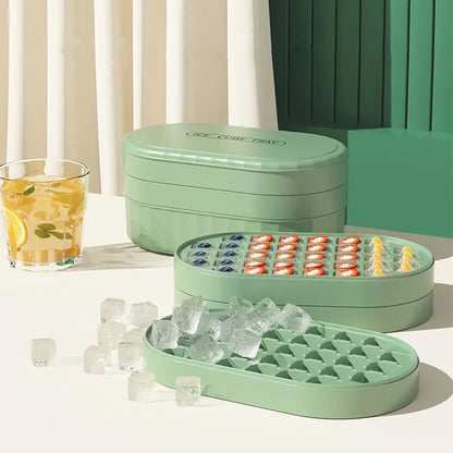 Ice cube Tray with Lid and Bin