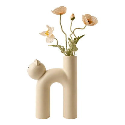 Cat Tube Vase (3 shades)