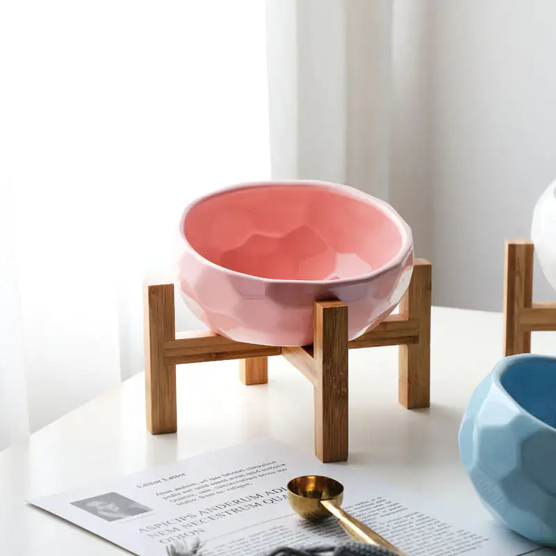 Purr-fect cat bowl & stand