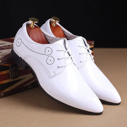 Glossy Oxford Leather Shoes (various colors & styles)