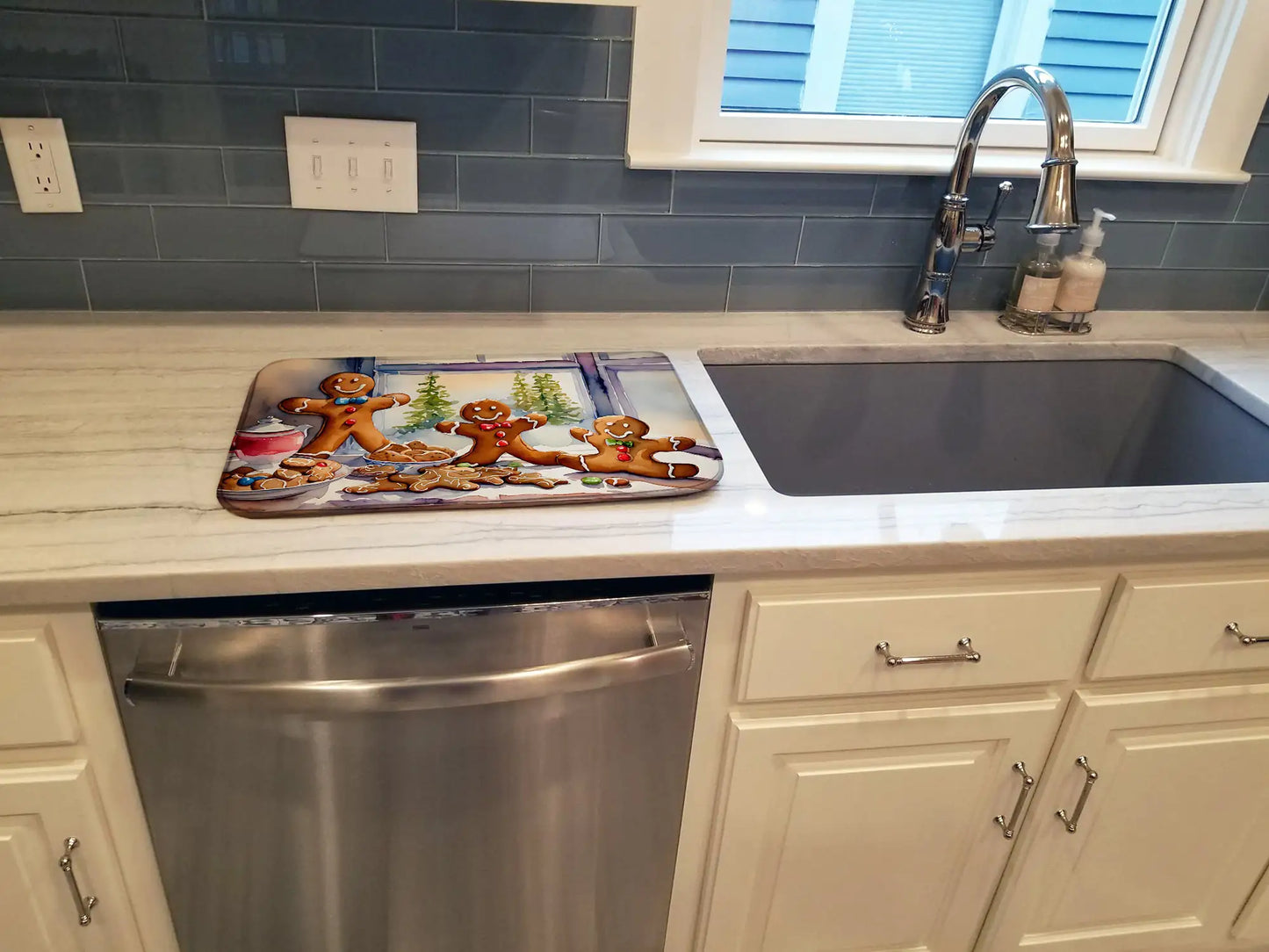 Christmas Gingerbread Dish Drying Mat