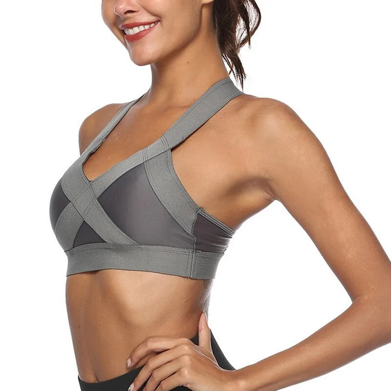 Mesh Breathable Push-Up Sports Bra for Women