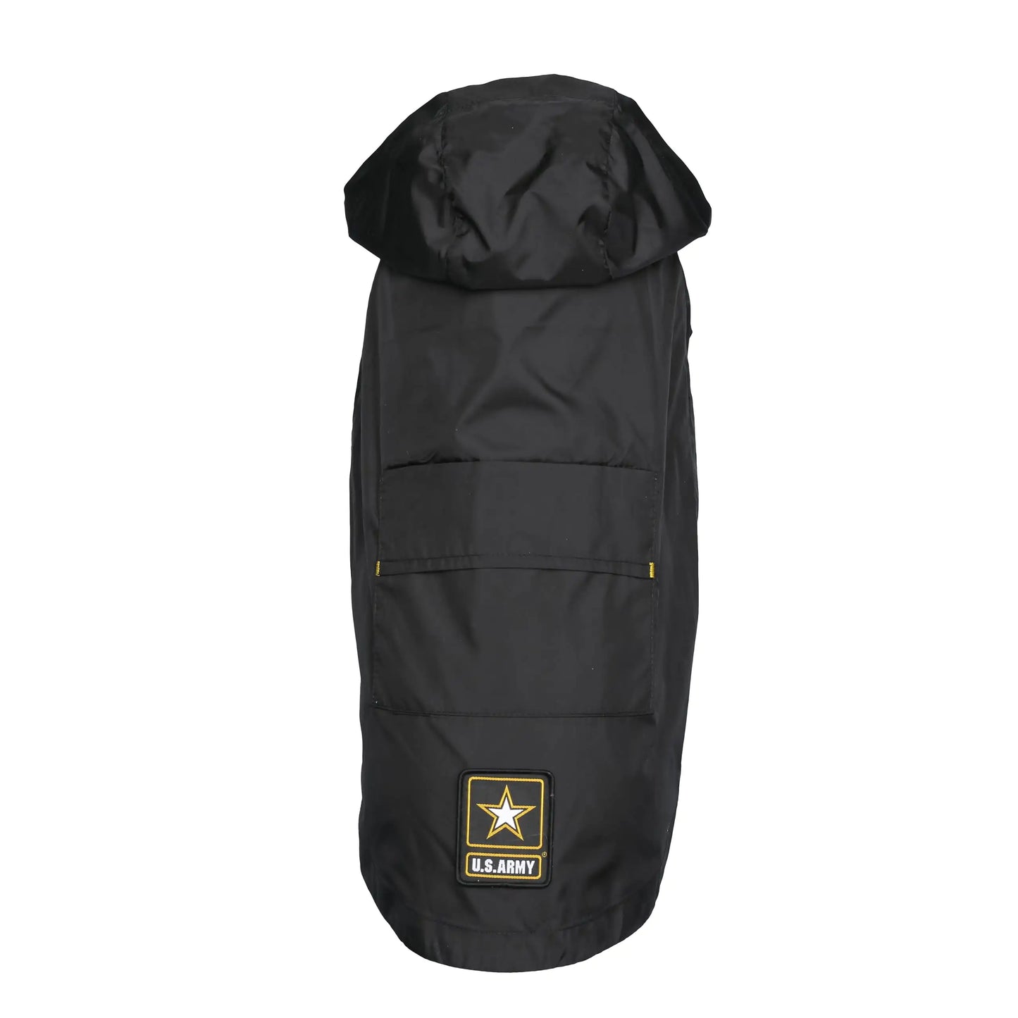 US Army Black Packable Dog Raincoat