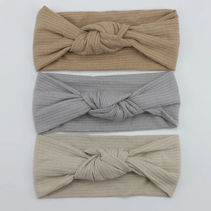 3Pcs/Lot Knit Baby Headband Bow Set (various colors)