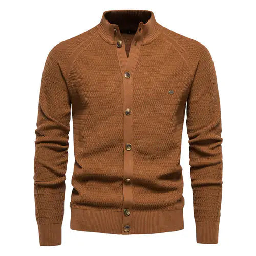 Button Mock Neck Men's Cardigan (various colors)