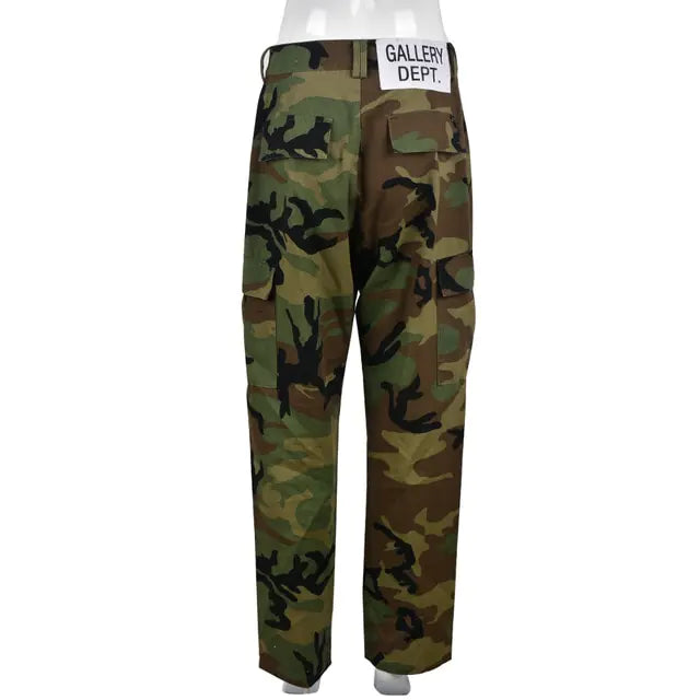 Camo Cargo Pencil Straight Pants