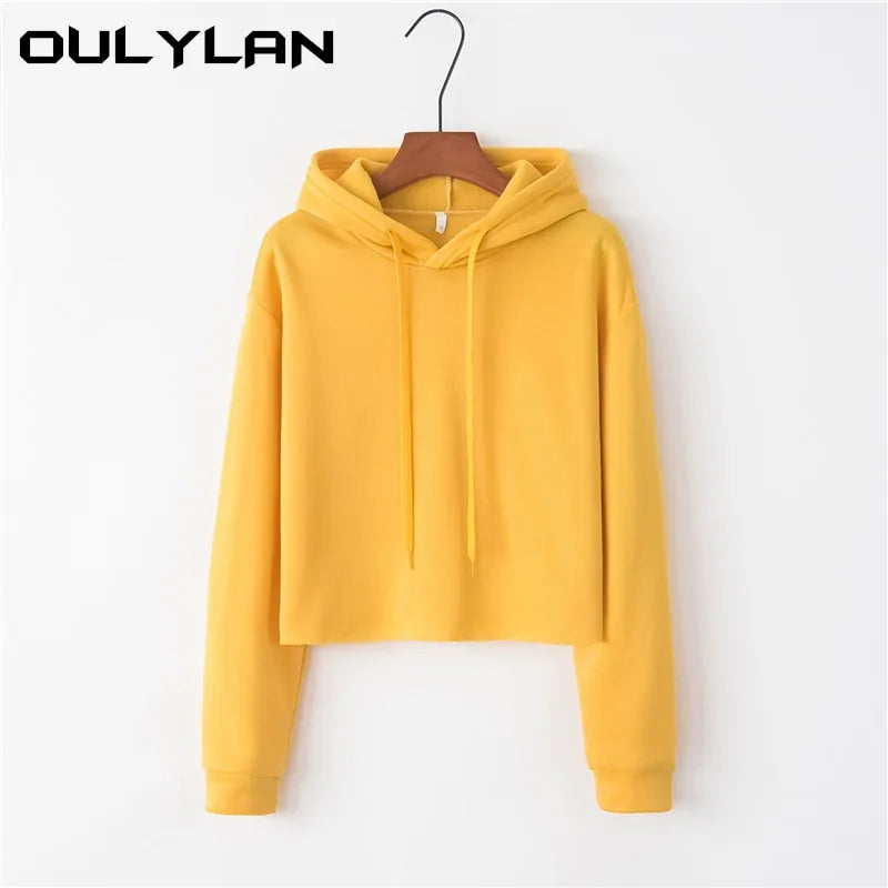 Oulylan Women's Crop Hoodies Sweatshirts (3 colors)