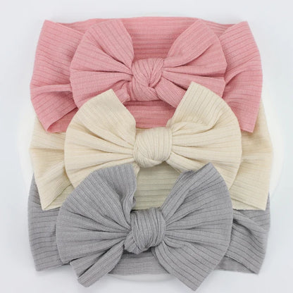 3Pcs/Lot Knit Baby Headband Bow Set (various colors)