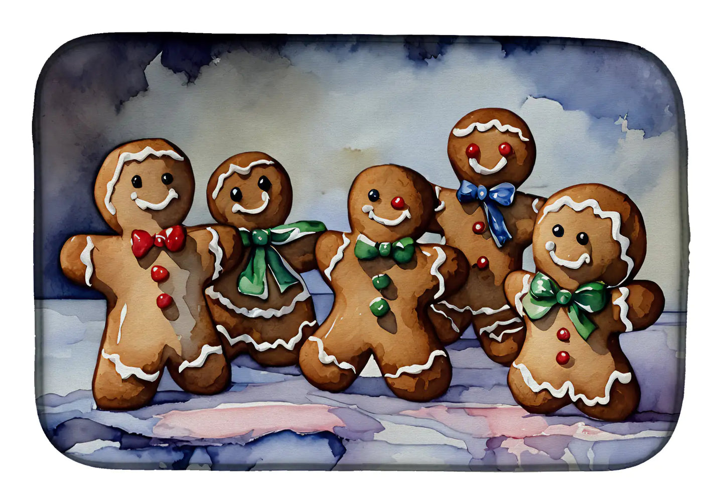 Christmas Gingerbread Dish Drying Mat