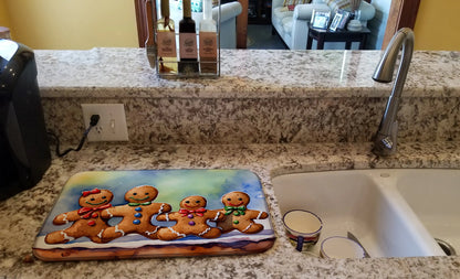 Christmas Gingerbread Dish Drying Mat