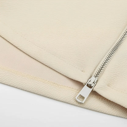 Side Zip-Up Knit Tube Tank Tops (black, white or beige)
