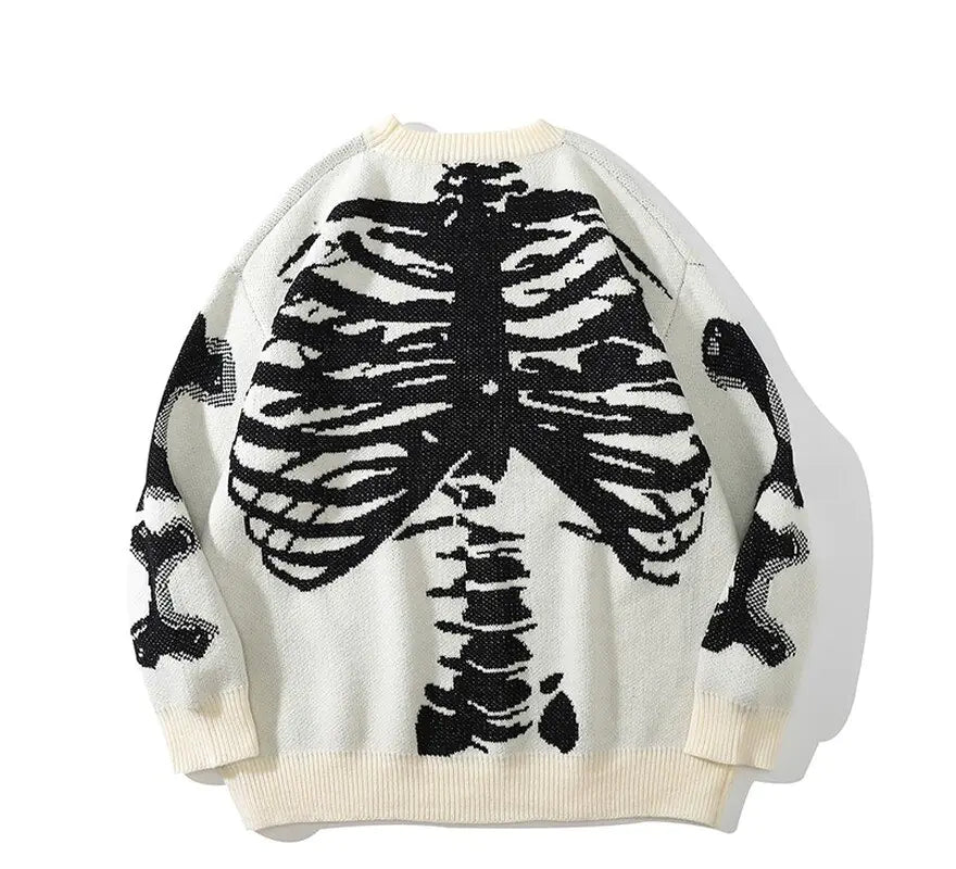 Men's Loose Skeleton Print Sweaters (various colors l