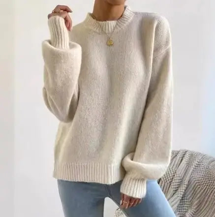 Half Turtleneck Knitted Sweater (various colors)
