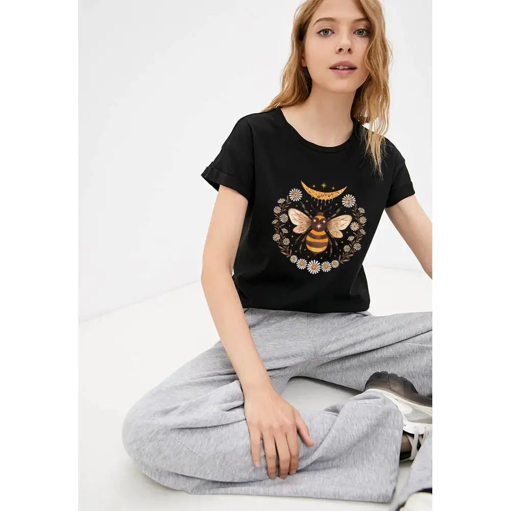 "Bee Caring" Unisex Graphic T-shirt (black or white)