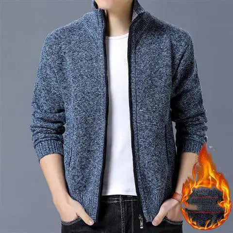 Winter Men's Sweater Coat Thick and Velvet (various colors)