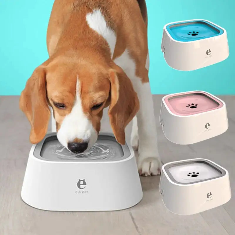 No-Spill Pet Food & Water Bowls with Reservoir