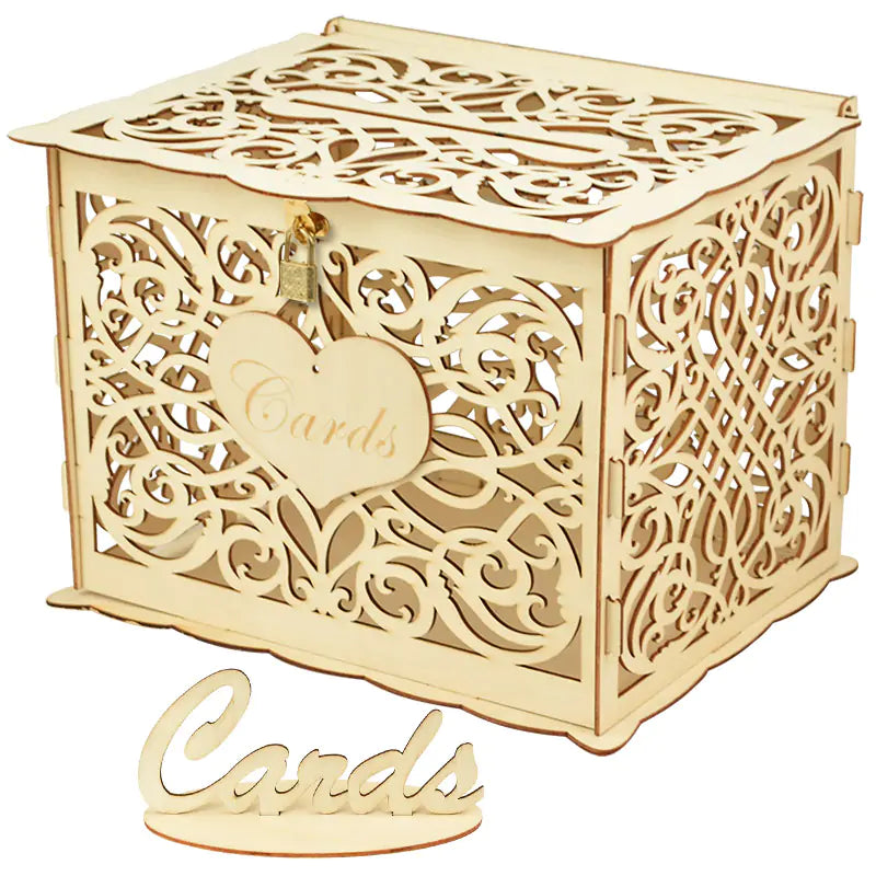 Wooden Wedding Gifts Card Boxes