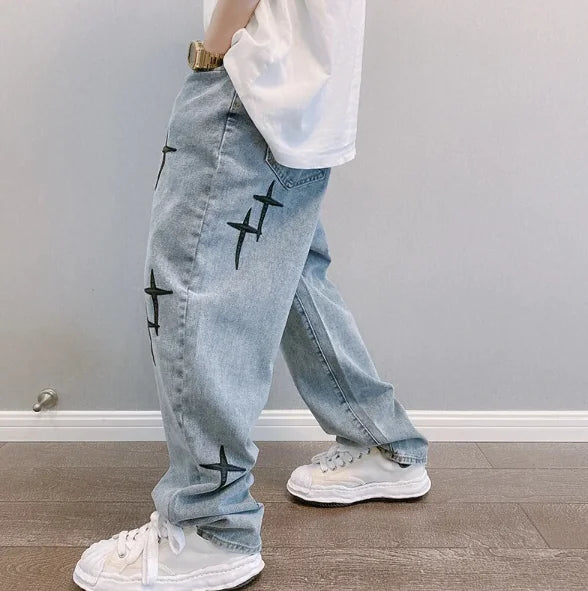 Baggy Wide Leg Cargo Jeans