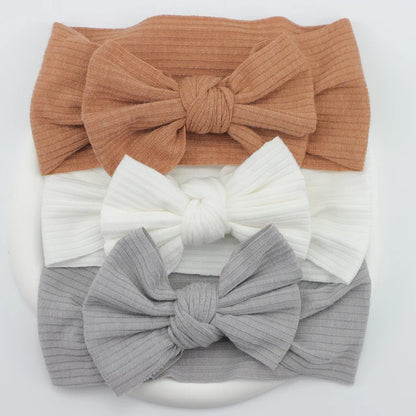 3Pcs/Lot Knit Baby Headband Bow Set (various colors)