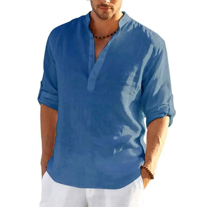 Men's Linen Long Sleeve Shirts (various colors)