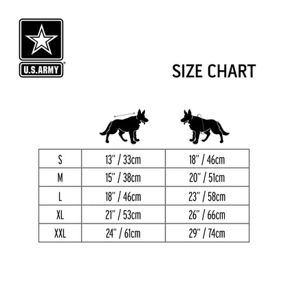 US Army Black Packable Dog Raincoat