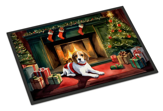 Beagle Cozy Christmas Doormat