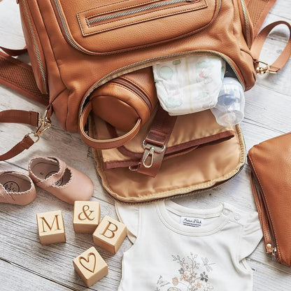 Chloe - Caramel Style Savvy Baby Backpack