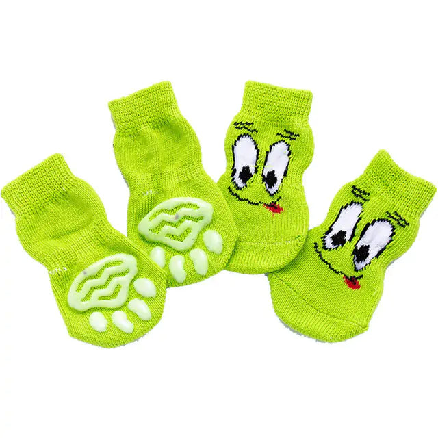 4Pcs Set Knitted Pet Socks