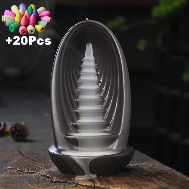 Clay Waterfall Aromatherapy Incense Burners