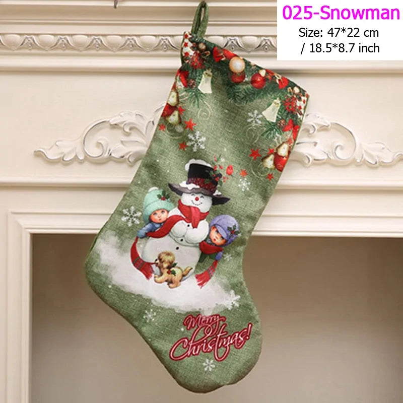 22 Different Christmas Stockings (Santas, Snowmen, Bears...)