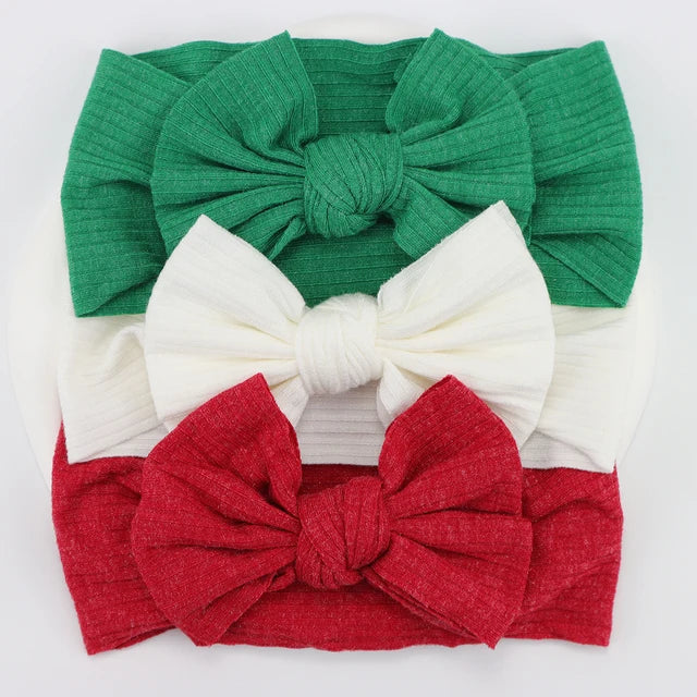 3Pcs/Lot Knit Baby Headband Bow Set (various colors)