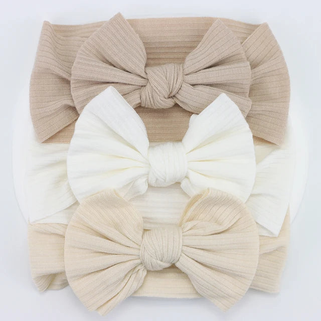 3Pcs/Lot Knit Baby Headband Bow Set (various colors)