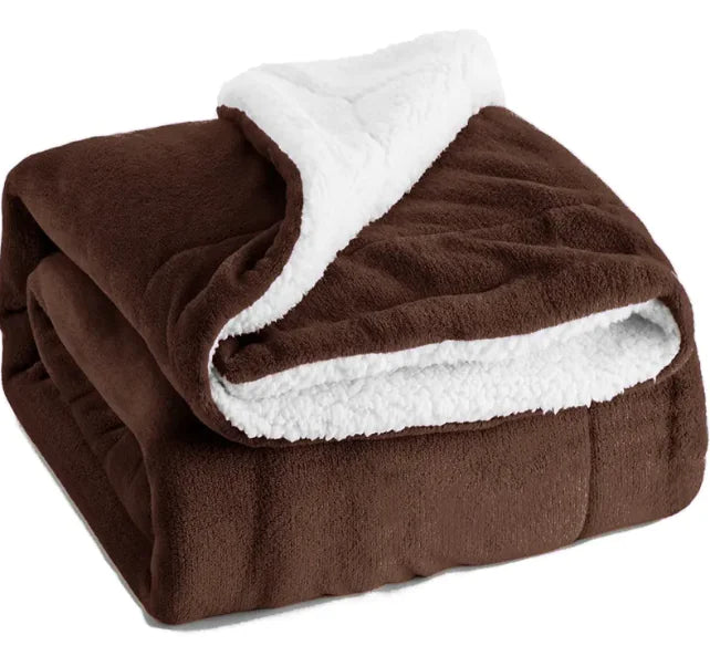 Cozy Sherpa Lamb Fleece Blanket (various colors)