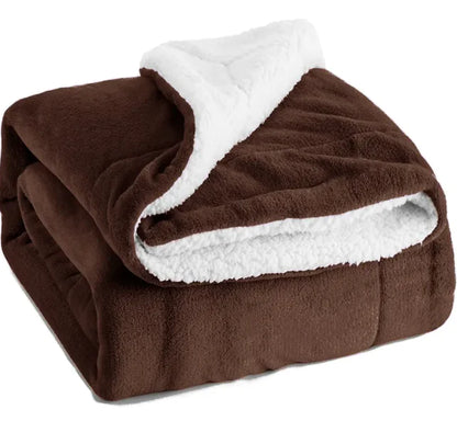 Cozy Sherpa Lamb Fleece Blanket (various colors)