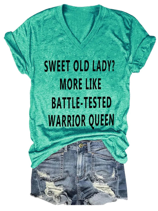 Women's "Sweet Old Lady" Print Tee (various colors)