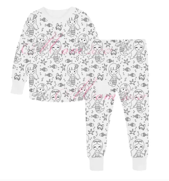 Children's Hand-painted Graffiti Pajamas Suit