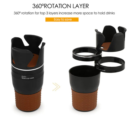 3 in 1 Car Cup Holder, Phone Mount, and Storage Organizer