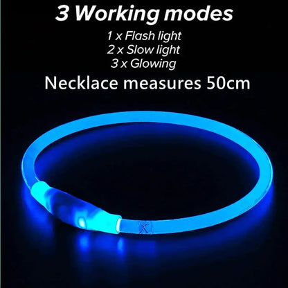 LED Waterproof Dog Collars (USB)